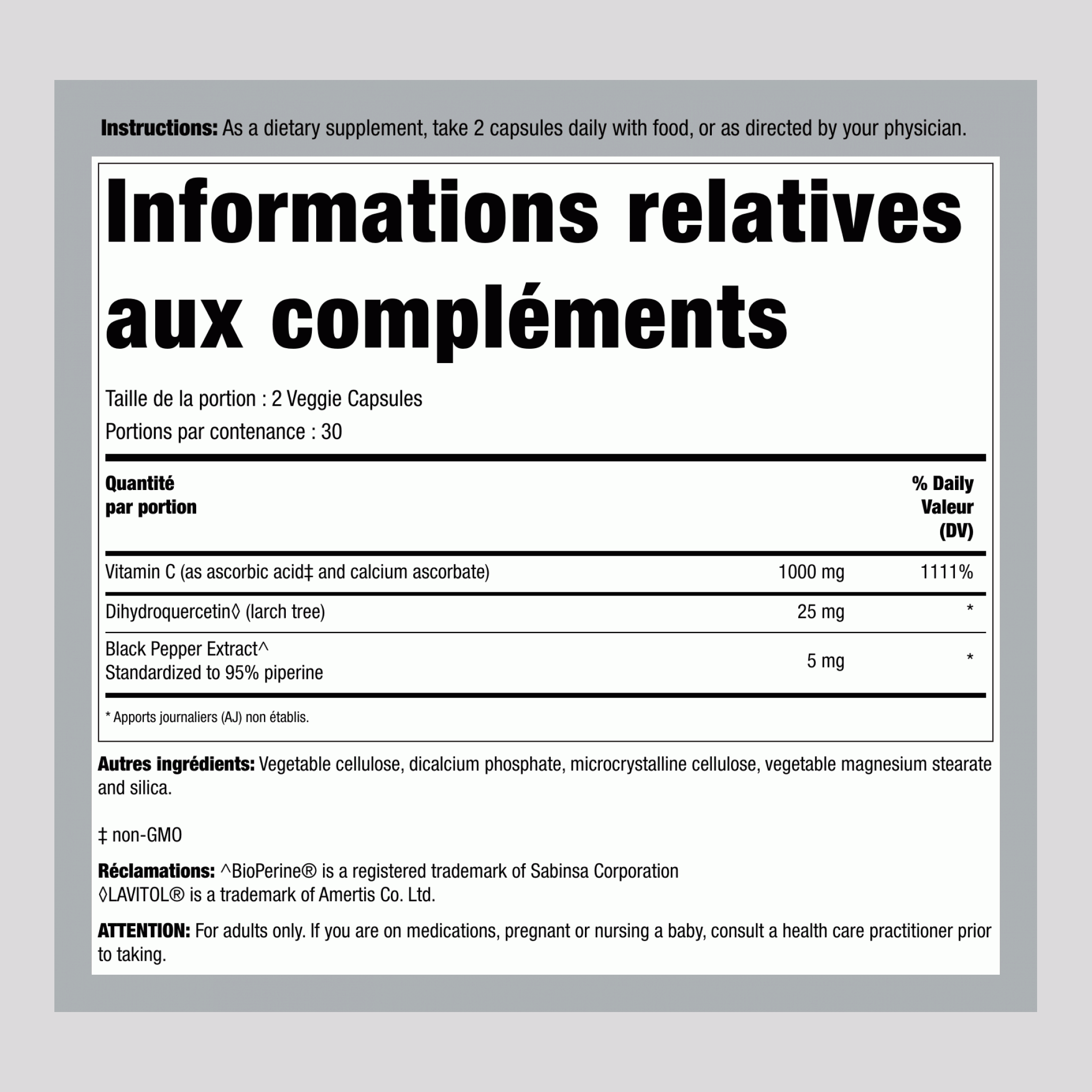 Complexe Revolution-C™, 60 capsules végétariennes