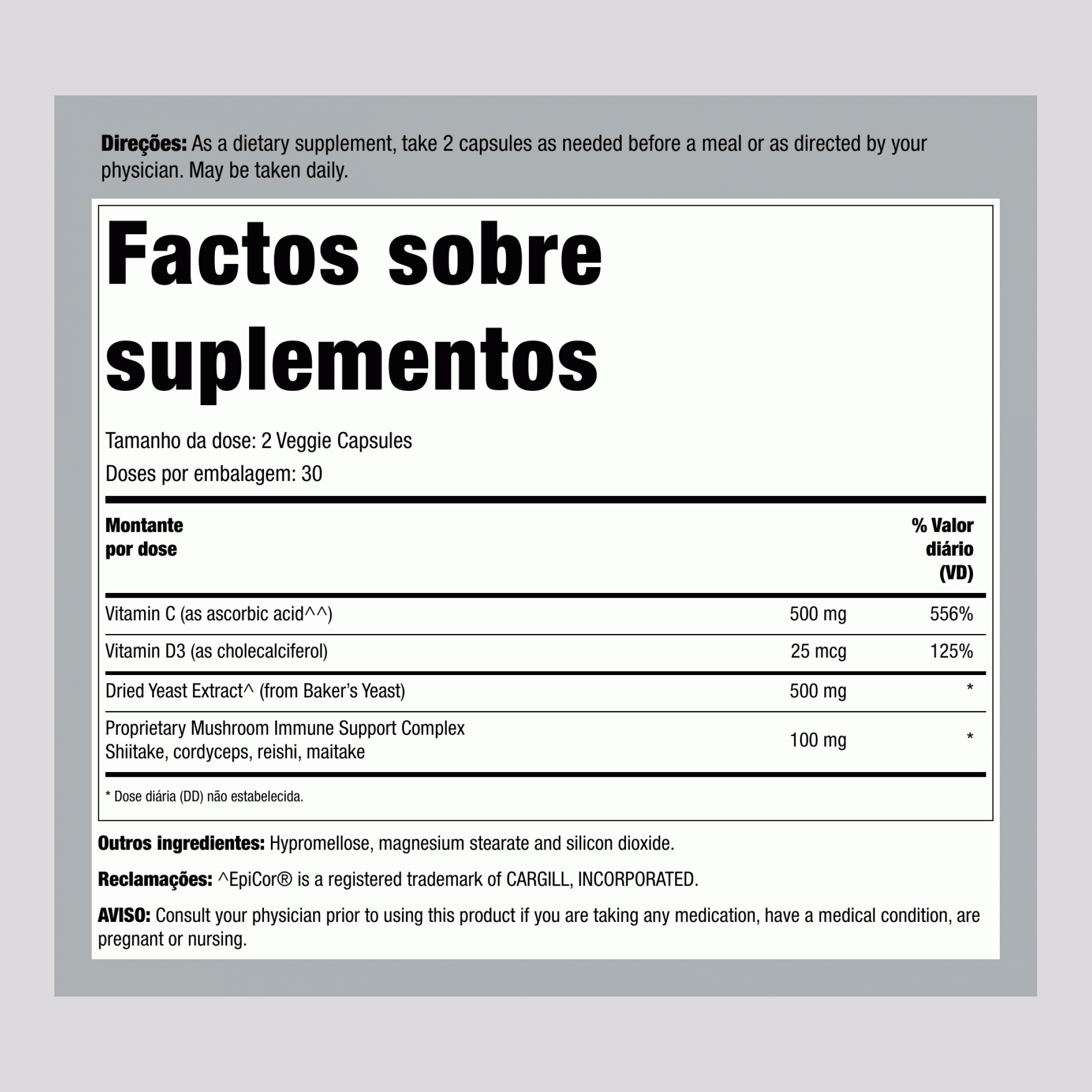 Defesa Imunológica™ com EpiCor®, 60 Cápsulas Vegetarianas