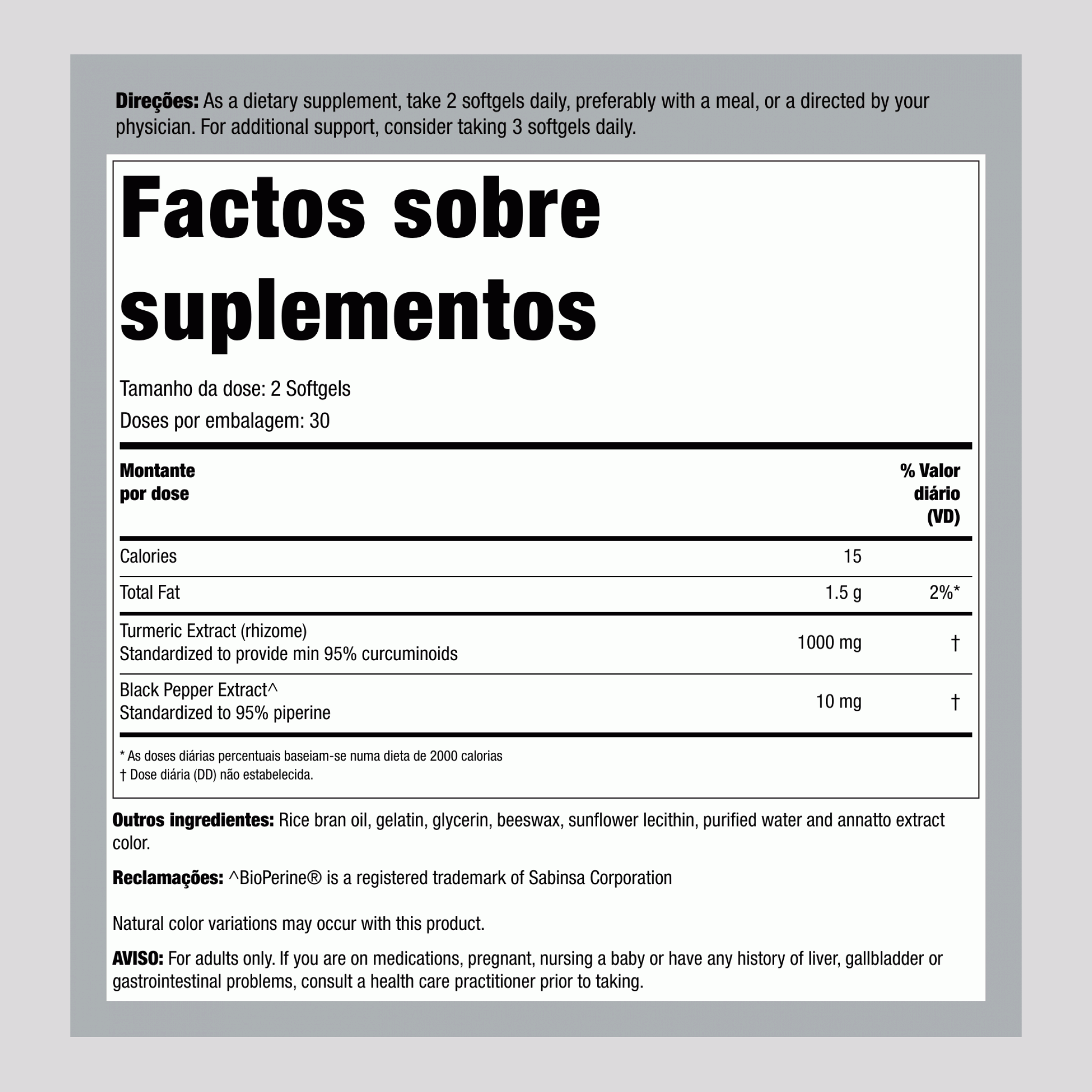 Fórmula Curcumin2K®, 60 Cápsulas Gelatinosas