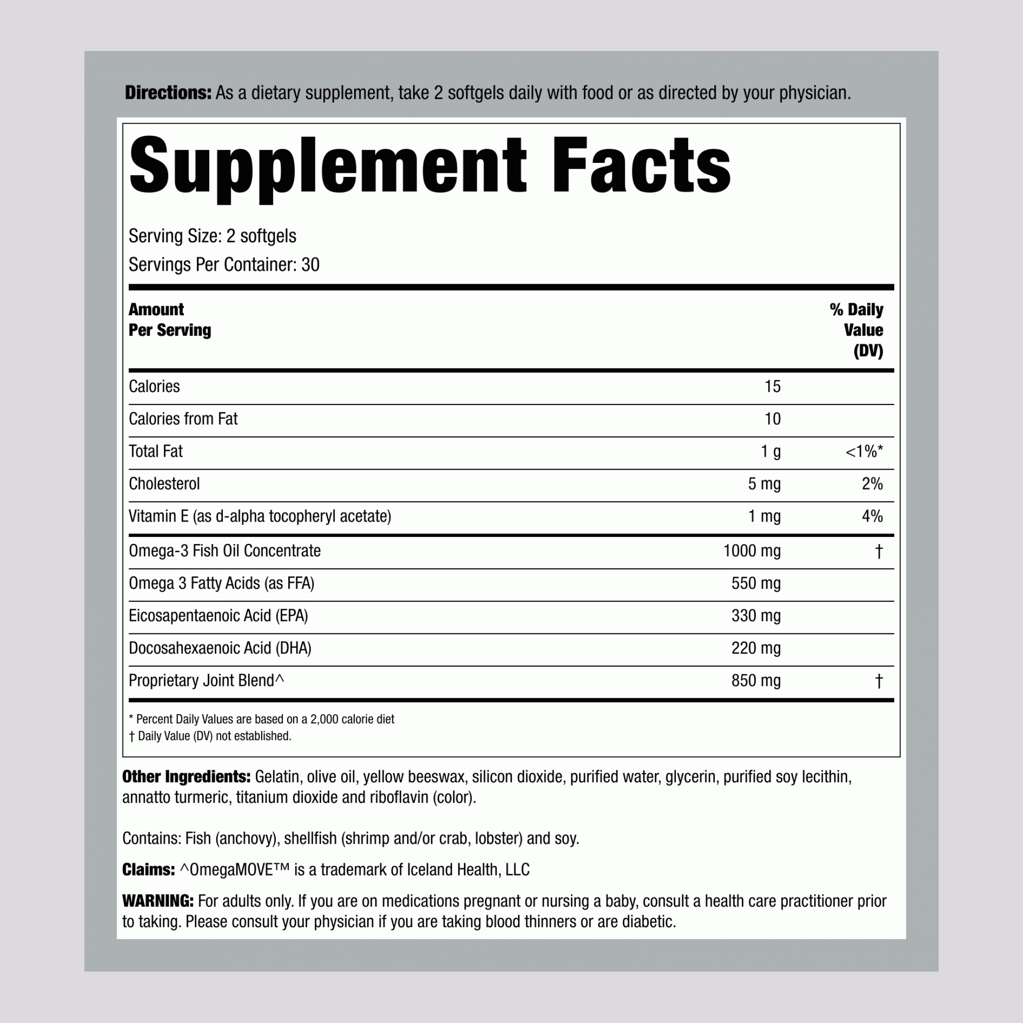 Joint Relief Formula, 60 Softgels