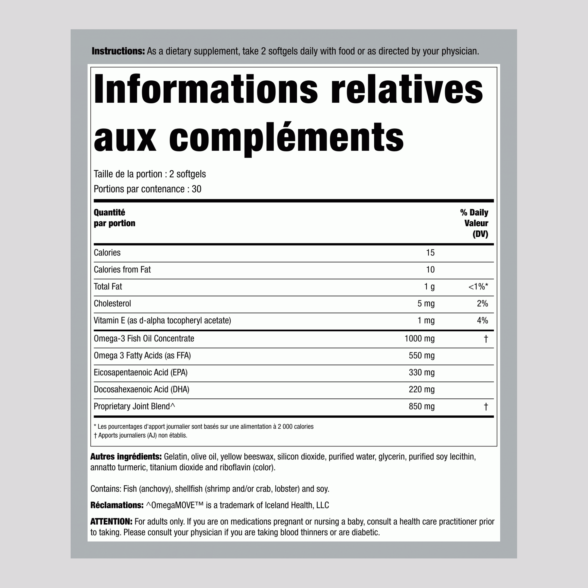 Formule de Soulagement Articulaire, 60 Gelules