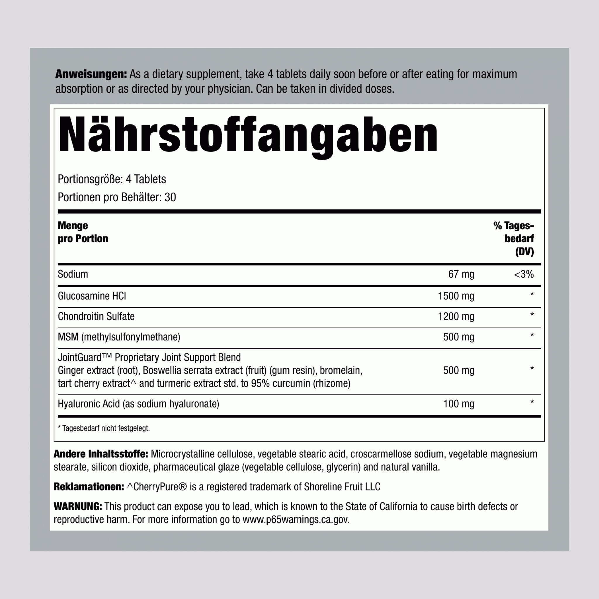 Osteo XTS™ Glucosamin-Formel, 120 Tabletten