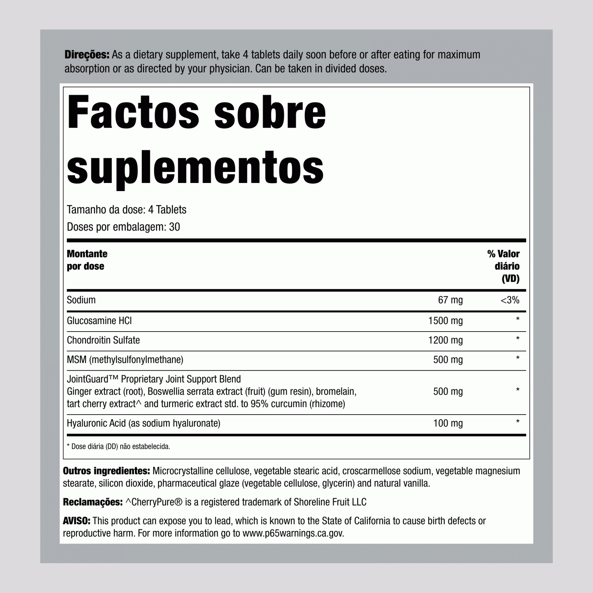 Fórmula Osteo XTS™ Glucosamina, 120 Comprimidos