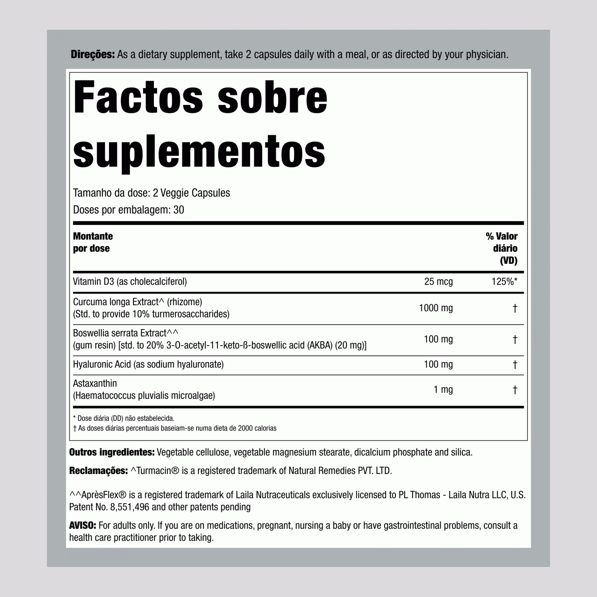 Suporte para Articulações TurmaFLEX®, 60 Cápsulas Vegetarianas