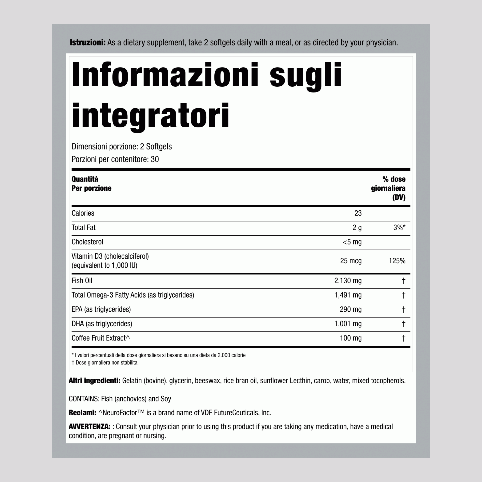 OmegaIQ ULTRA Olio di Pesce con DHA, 60 Capsule Softgel