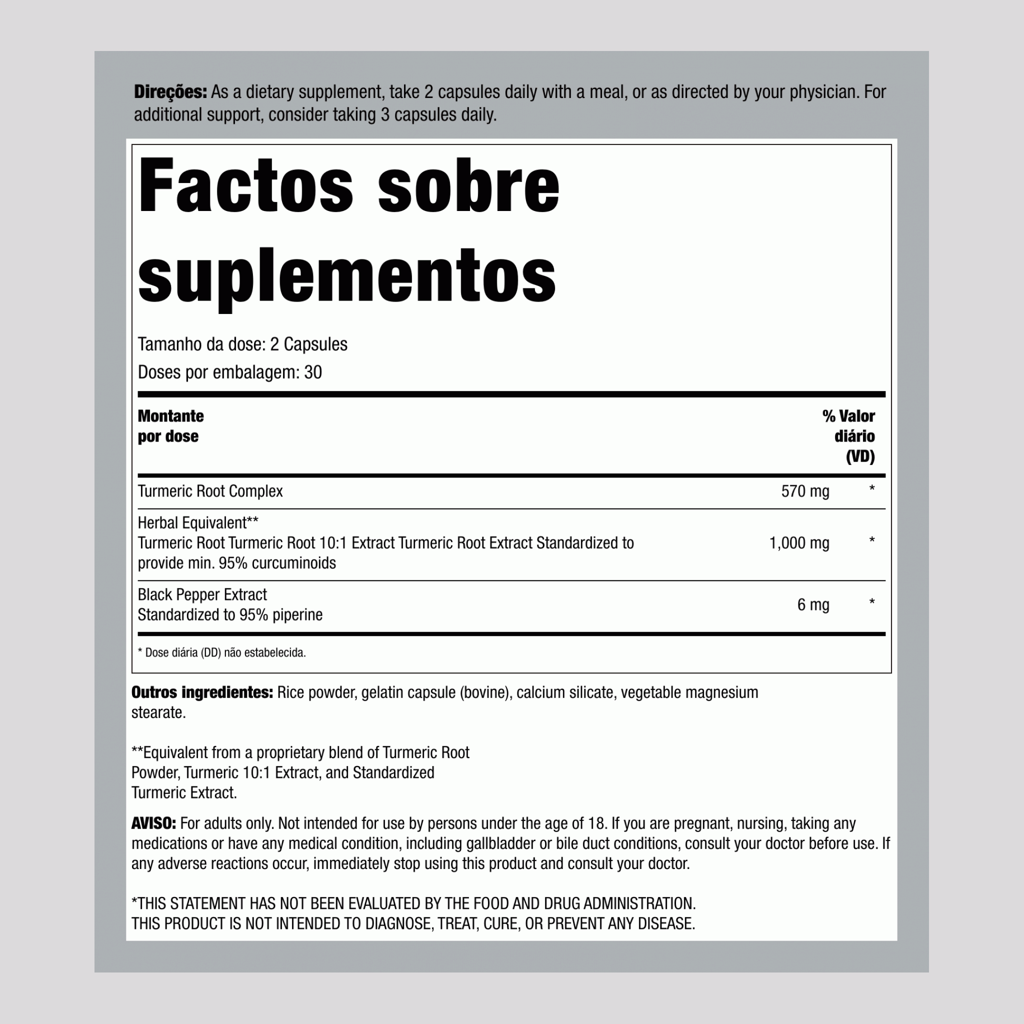 Fórmula Curcumin2K®, 60 Cápsulas