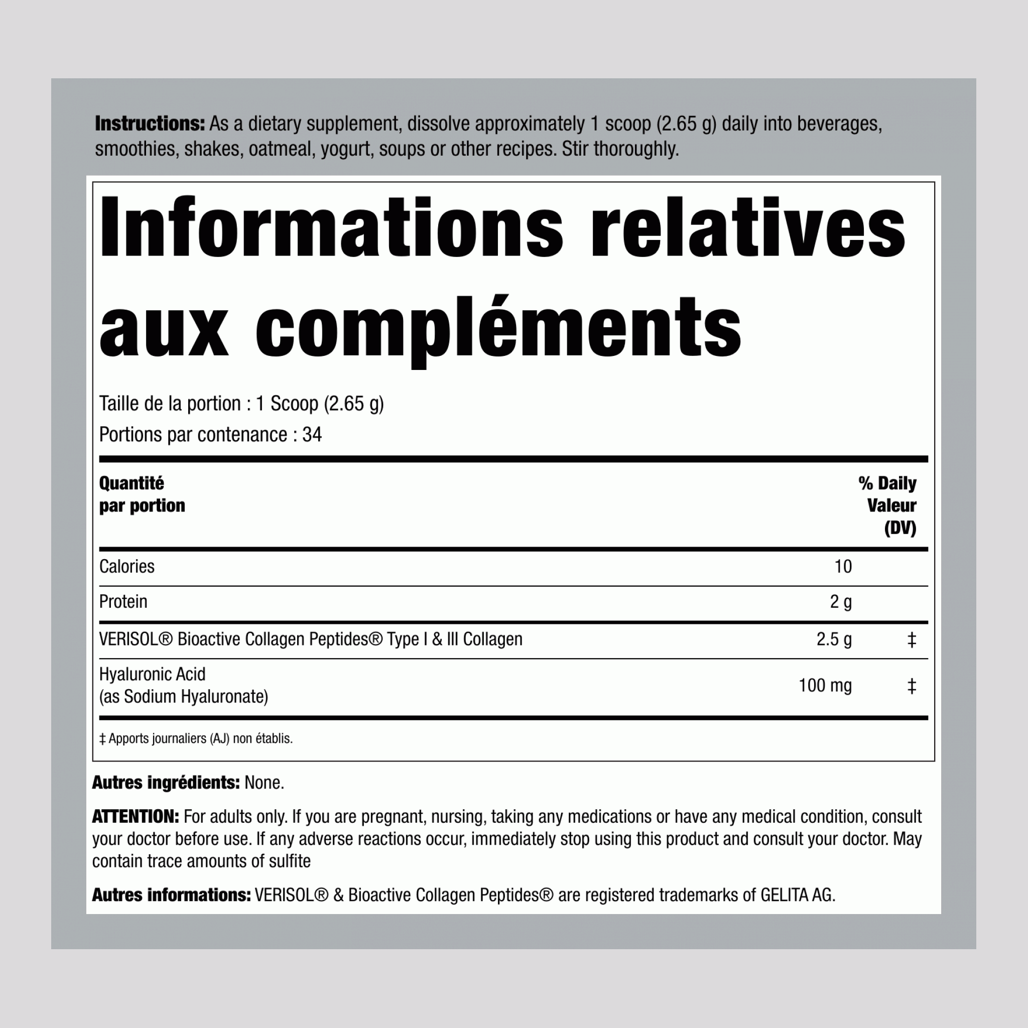 Complexe Collagène360™, Poudre 78 g